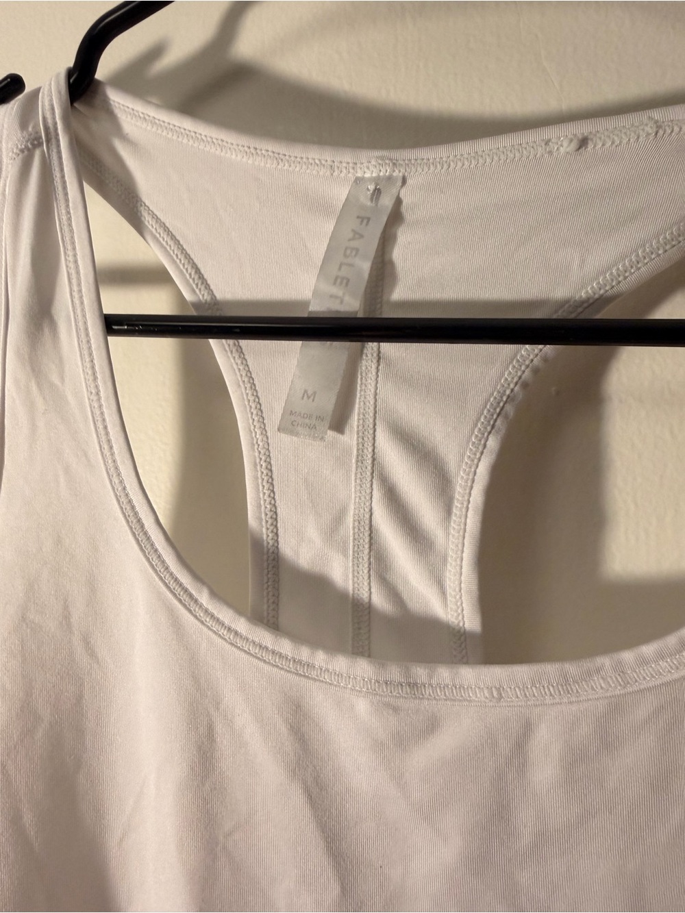 Fabletics White Racerback Tank Top - Picture 2 of 3